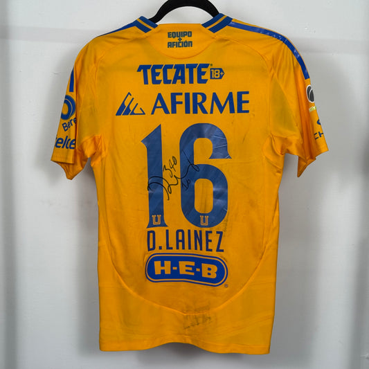 Jersey Match Worn Tigres firmado por Diego Lainez (Match Worn Shirt)