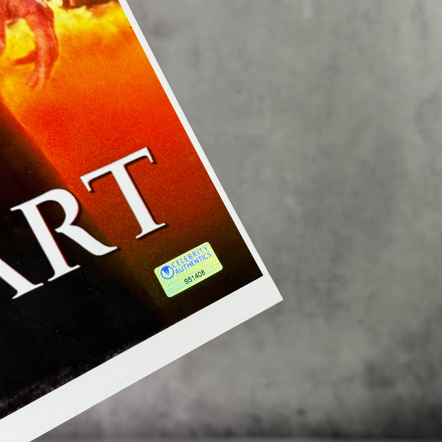 Poster Braveheart firmado por Mel Gibson (Celebrity Authentics y SWAU)