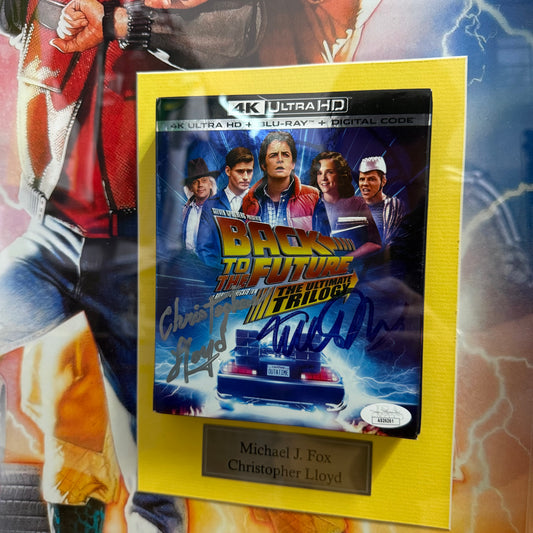Bluray Back to the Future firmado firmado por Christopher Lloyd y Michael J Fox (JSA)