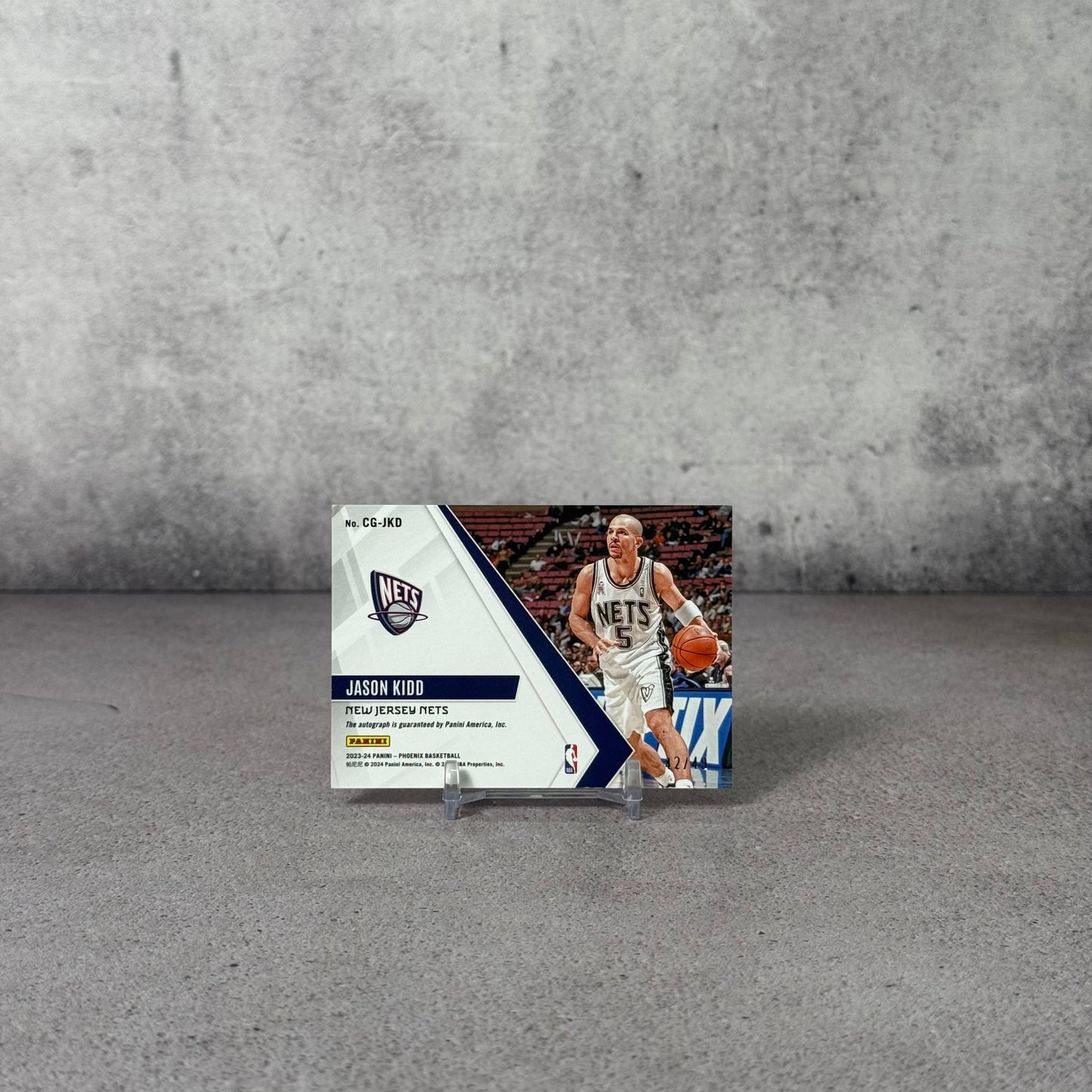 Tarjeta Panini Caligraphy Jason Kidd firmado por Jason Kidd
