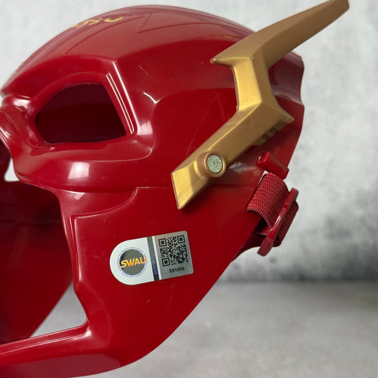Máscara The Flash Mattel firmado por Grant Gustin (SWAU)