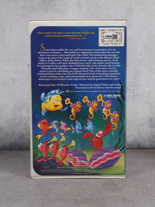 VHS original de la Sirenita de Disney firmado por Bill Morrison