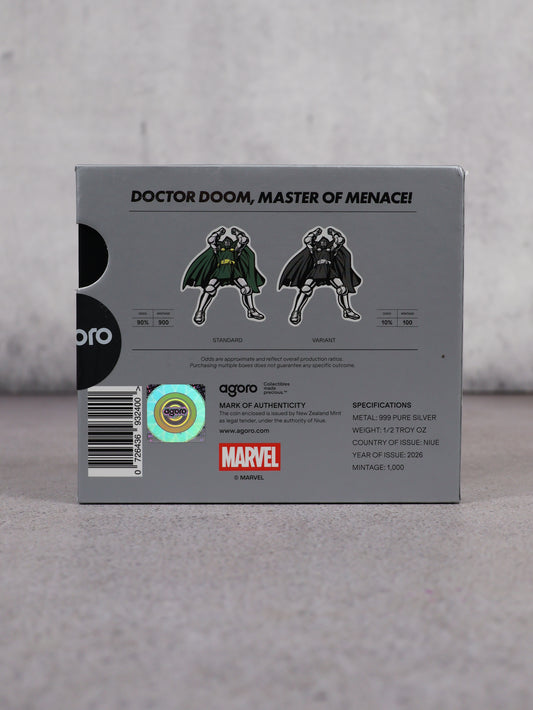 Agoro Doctor Doom Collectible Silver (Lámina de Plata) SDCC Exclusive 2026 LE 1000