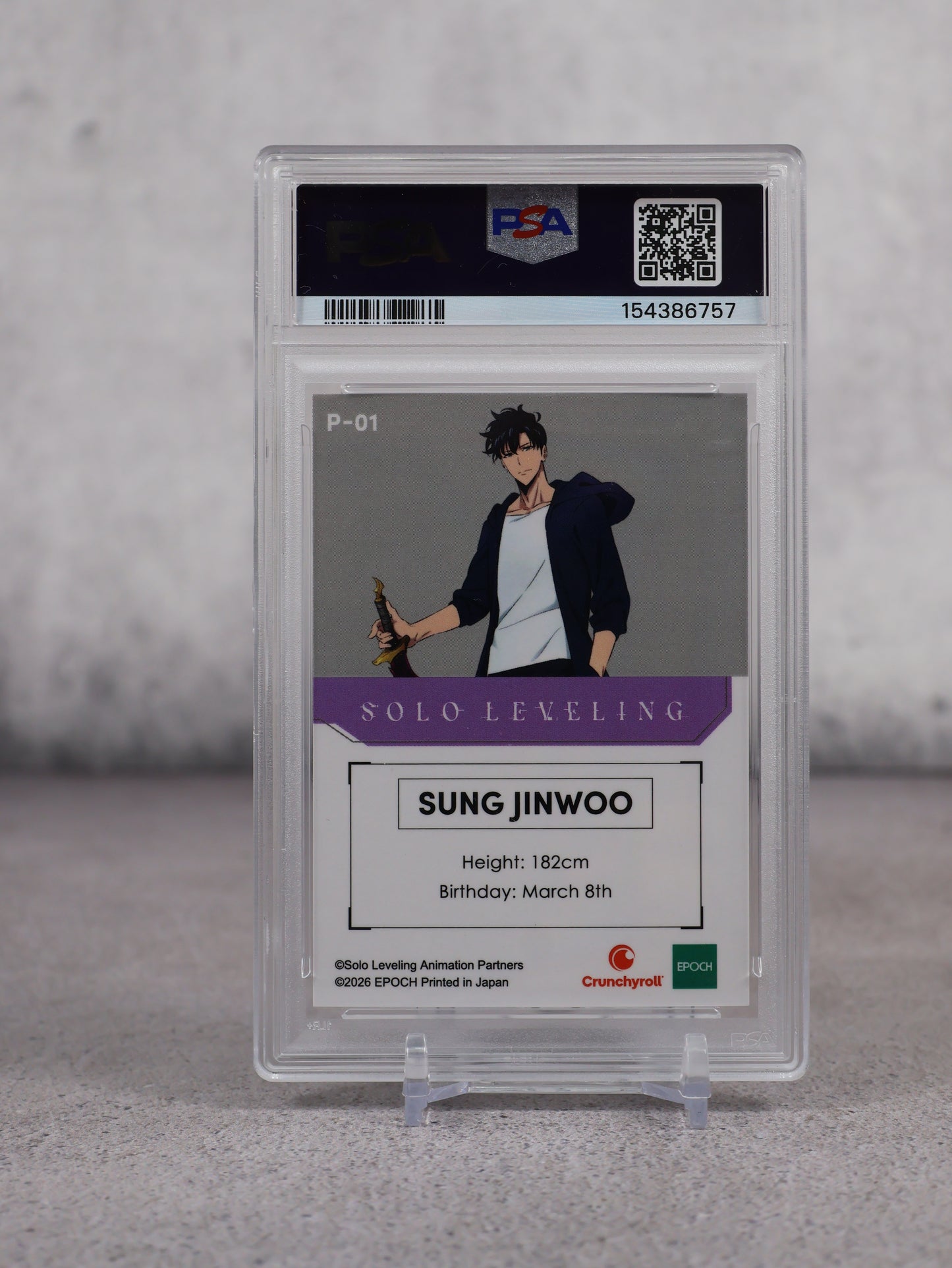 Solo Leveling x PSA (exclusiva de San Diego Comic Con) EPOCH Purple Promo Sung Jinwoo PSA 8