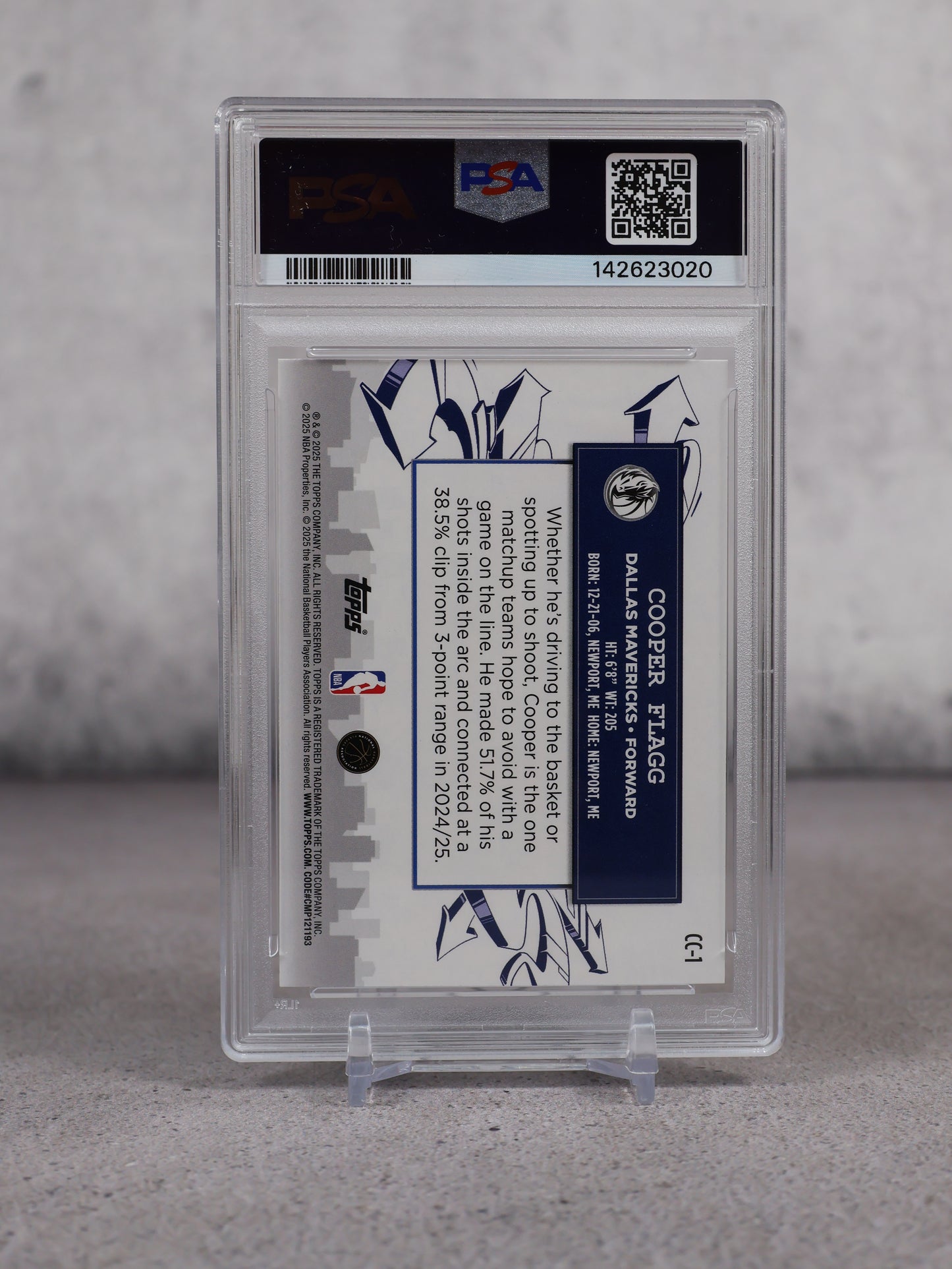 Topps Clutch Prospects Cooper Flagg Rookie Card PSA 10 2025