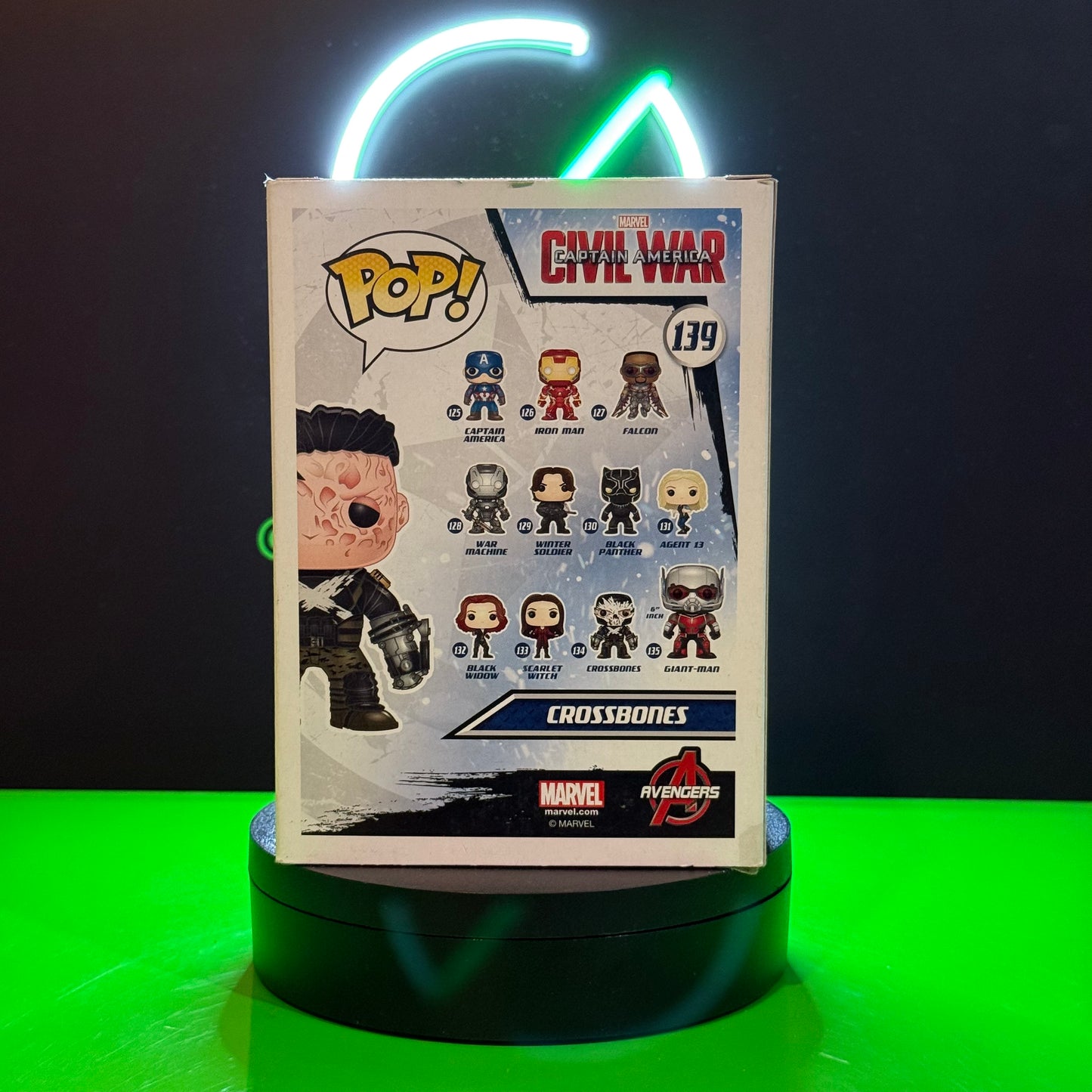 Funko Pop Marvel Civil War 139 Crossbones Unmasked Vaulted Barnes & Noble