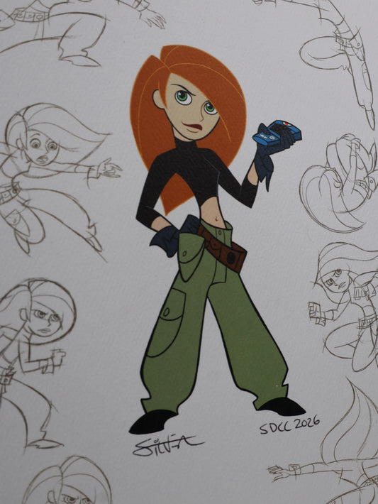 Print Kim Posible firmado por Stephen Silver (JSA)