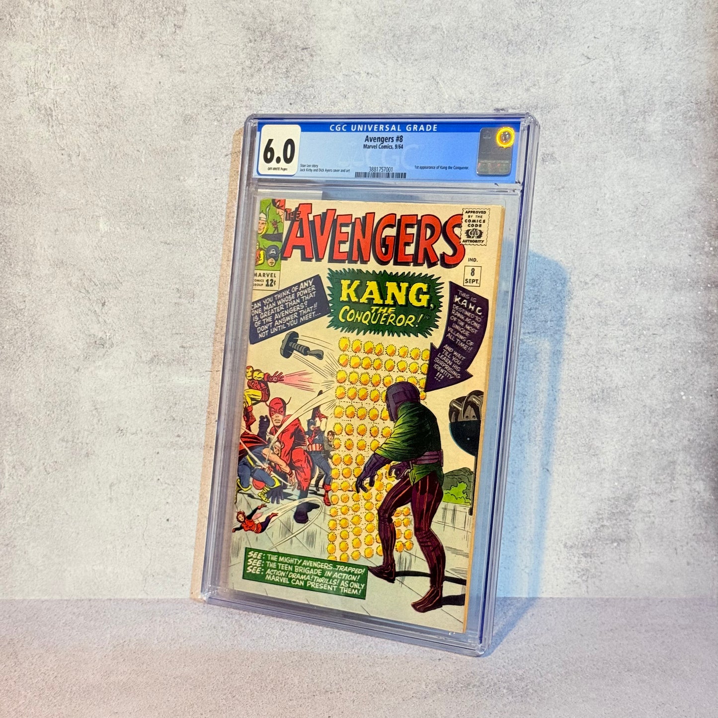 Comic CGC 6.0 Avengers #8 1964 1er aparición de Kang