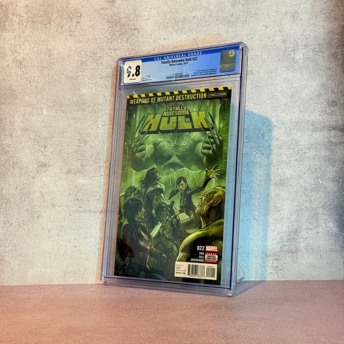 Comic CGC 9.8 Totally Awesome #22 2017 1er aparición Weapon X