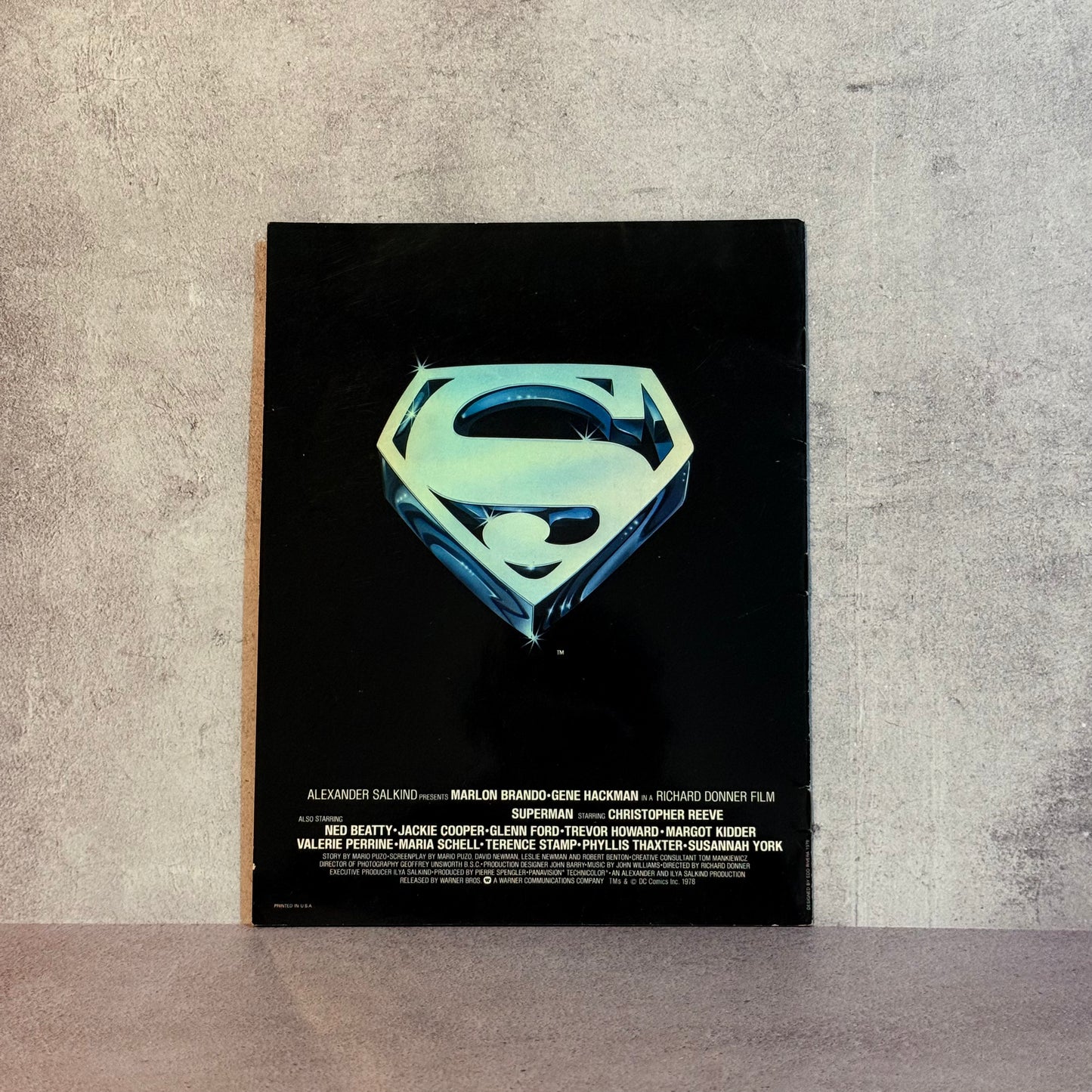 Folleto real 1978 Superman The Movie