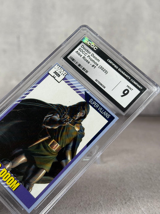 Tarjeta Dr. Doom SDCC Promo Alex Ross 2025 CGC 9 | Marvel Comics