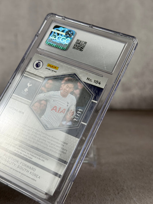 Tarjeta Panini Mosaic Premier League Heung-Min Son Rookie Blue /99 CGC 10