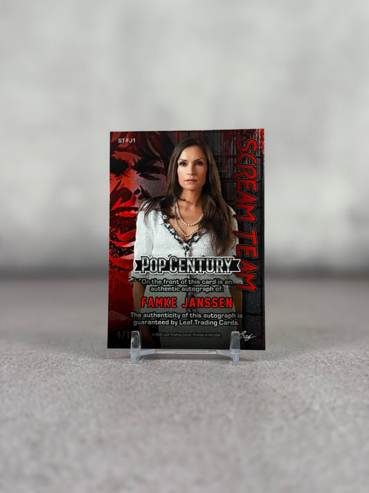 Tarjeta Leaf Pop Century firmada por Famke Janssen 04/10