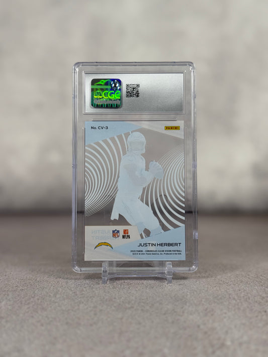 Tarjeta Panini Chronicles Justin Herbert Rookie CGC 10