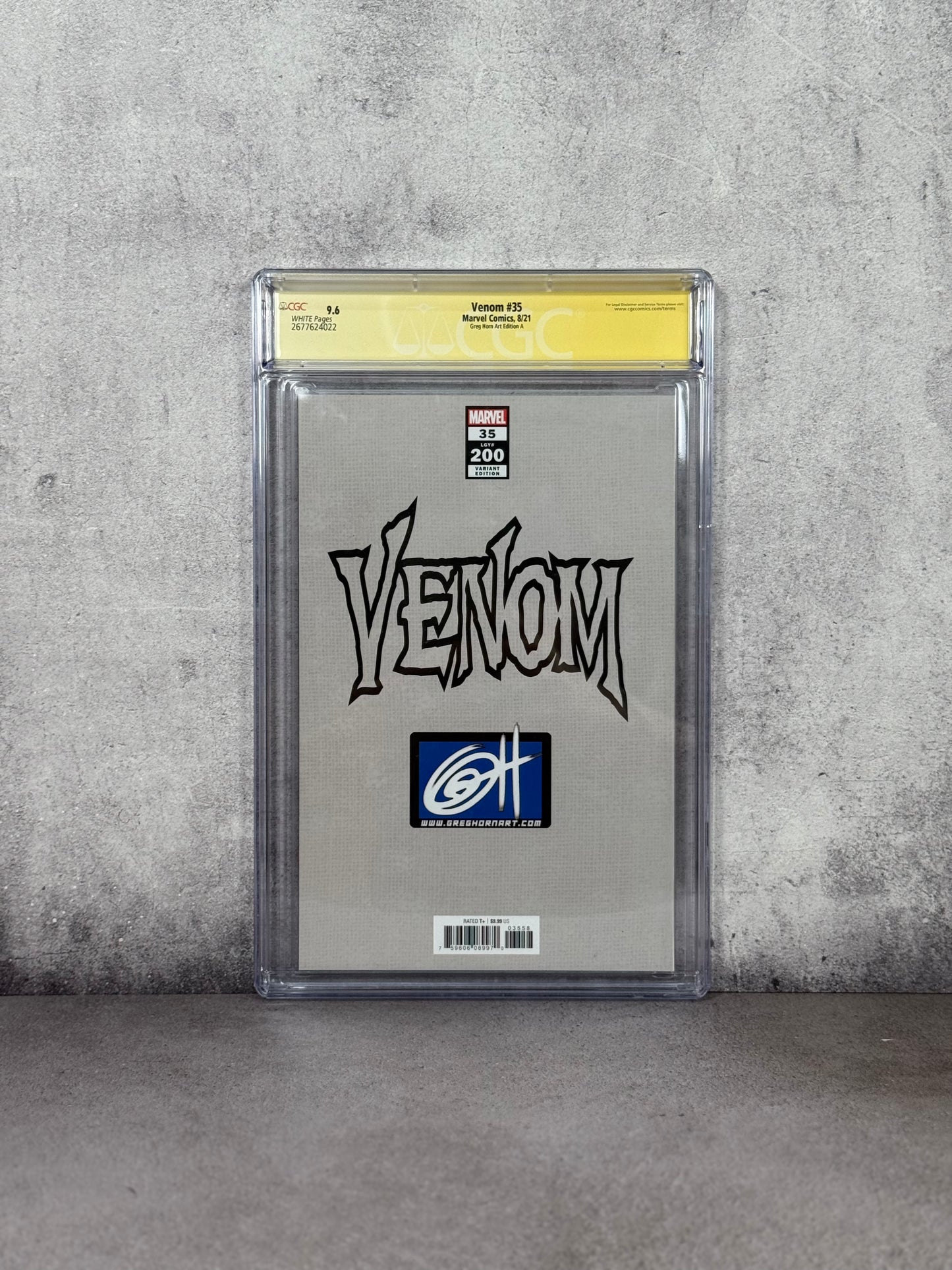Comic Venom #35 CGC 9.6 Greg Horn Variant firmado