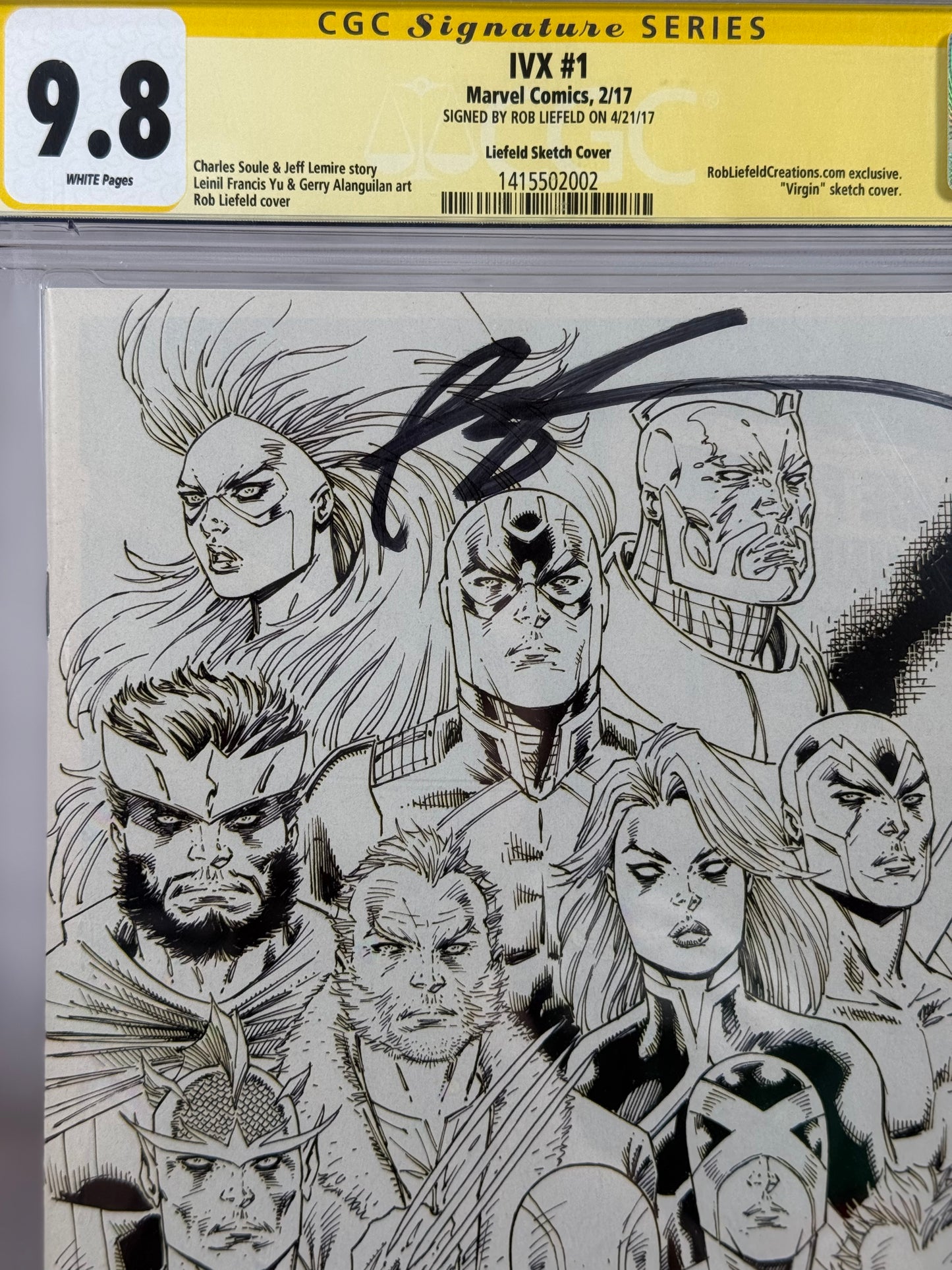Comic IVX #1 CGC 9.8 Liefeld Variant firmado por Rob Liefeld