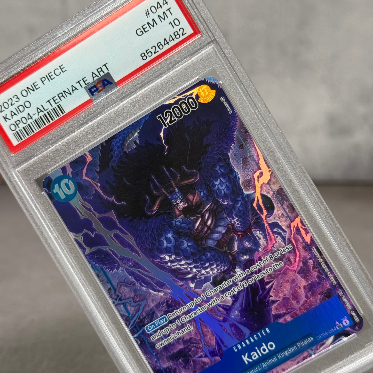 Tarjeta Onepiece PSA 10 Kaido (Alternate art)