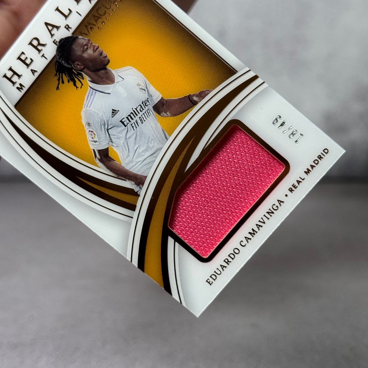 Tarjeta Eduardo Camavinga 18/49 Immaculate Panini