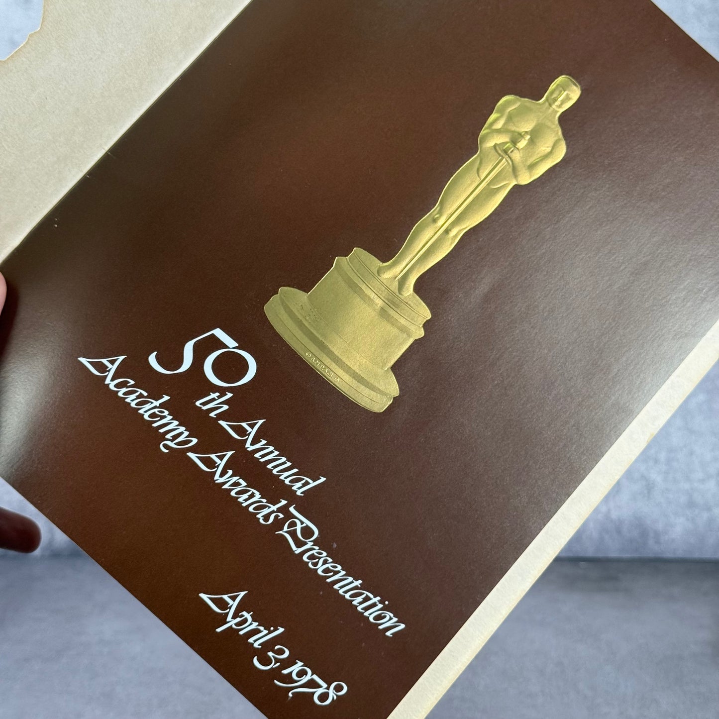 Folleto real Gala 50 de los Oscares