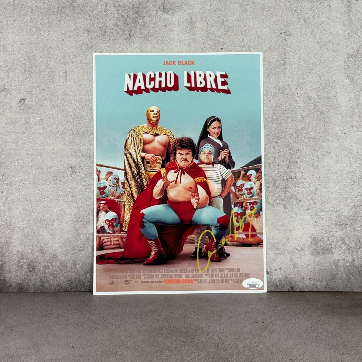 Poster Nacho Libre firmada por Ana de la Reguera