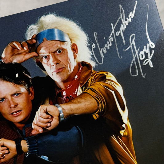Foto Back to the future firmada por Chistopher Lloyd