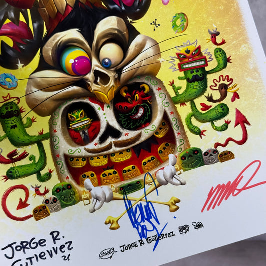 Print SDCC 2025 exclusivo firmado por Jorge Gutierrez y Humberto Ramos