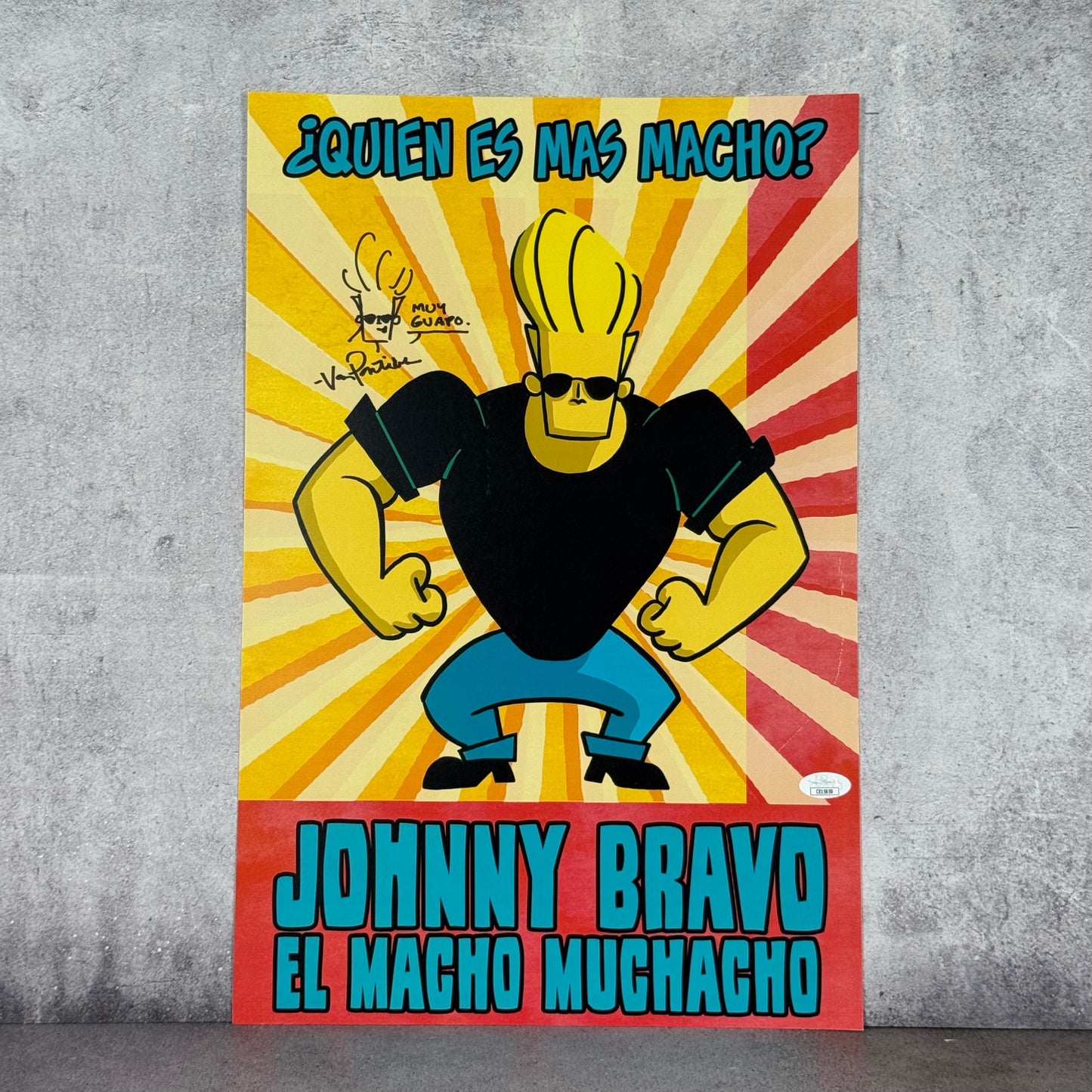 Poster Johnny Bravo firmado Van Partible