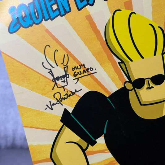 Poster Johnny Bravo firmado Van Partible