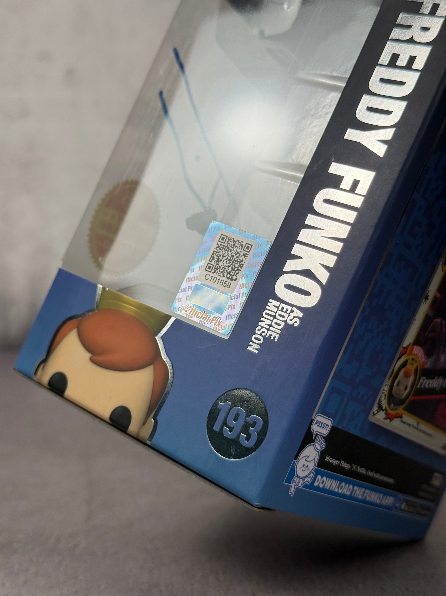 Freddy Funko as Eddie Munson firmado por Joseph Quinn