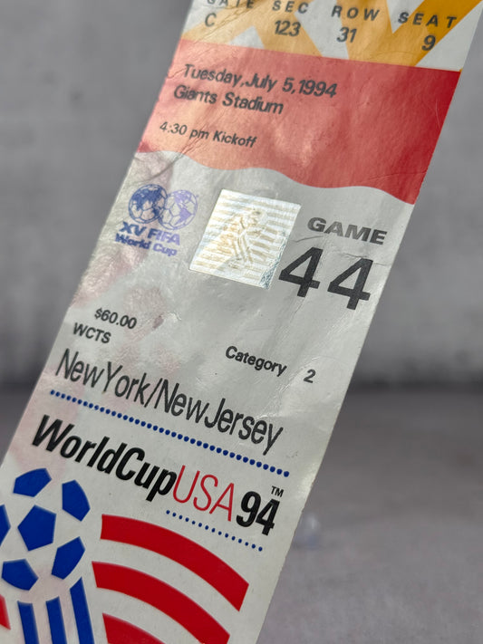 Boleto Mundial USA 94 – Partido 44 de México, 5 de julio de 1994