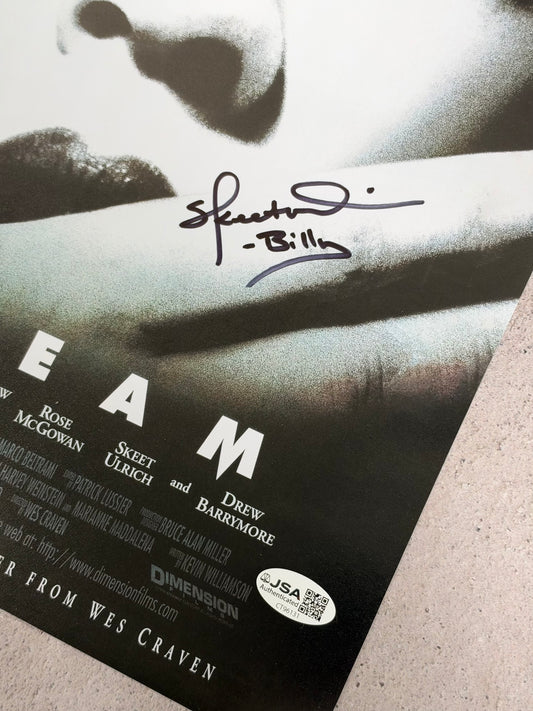 Póster Ghostface Scream firmado por Skeet Ulrich – JSA