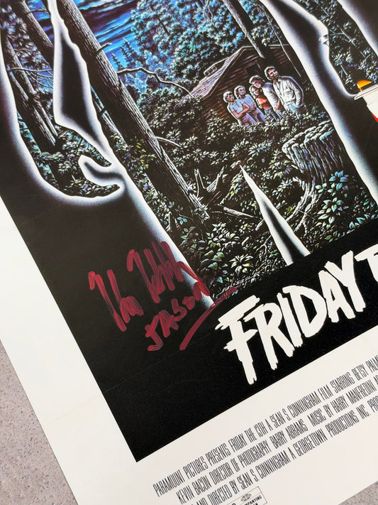 Póster Jason Voorhees Viernes 13 firmado por Kane Hodder – JSA