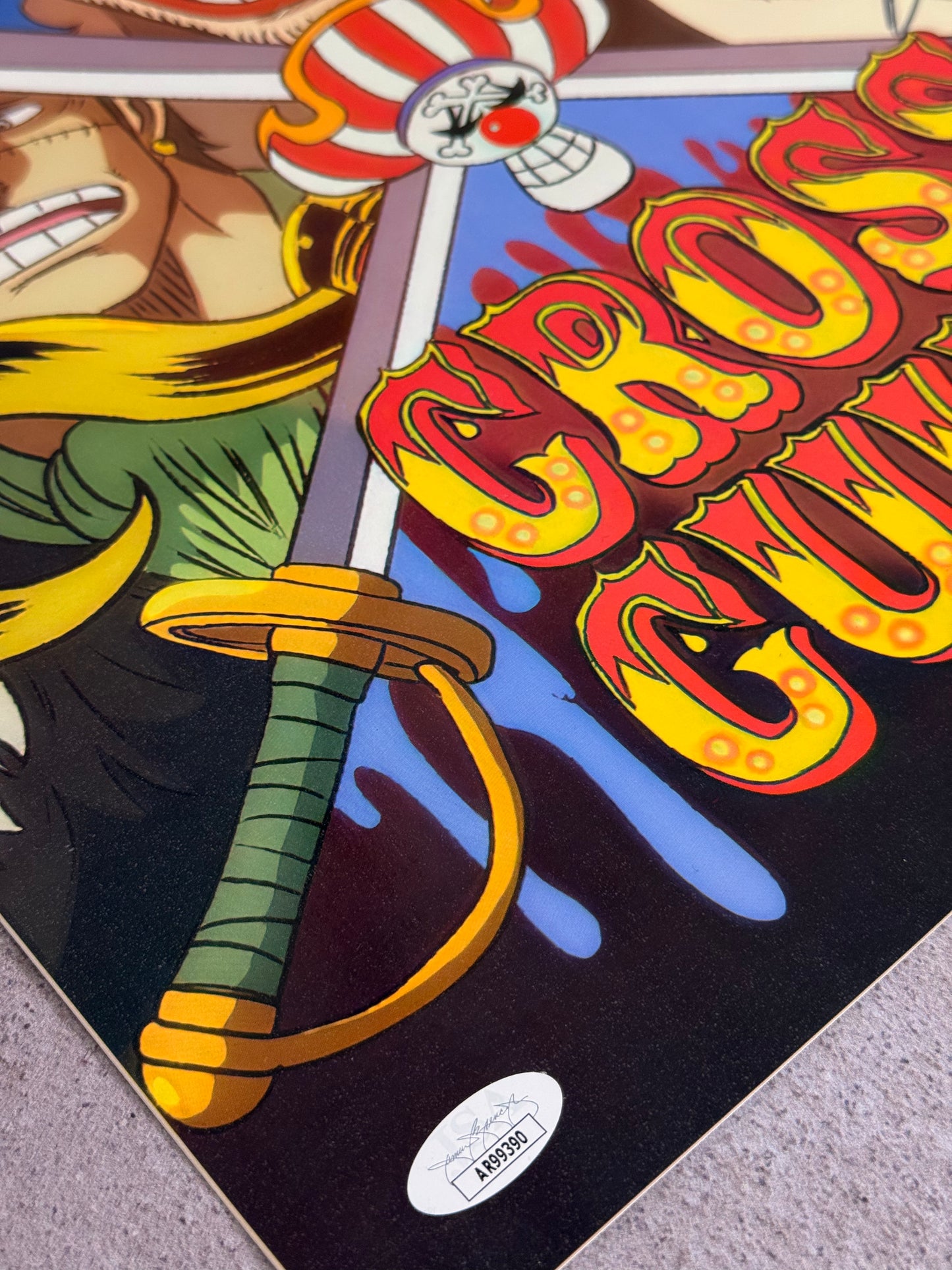 Poster Crossguild One Piece firmado por John Ward y Jeff ward (JSA)