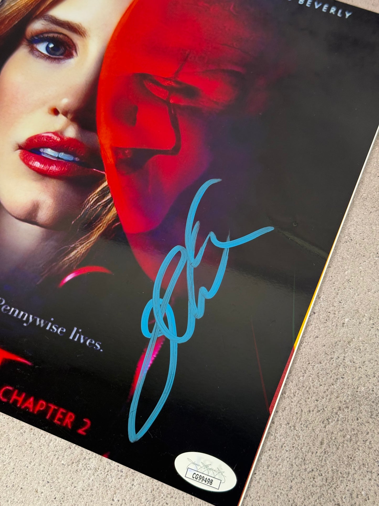 Foto IT firmada por Jessica Chastain (JSA)