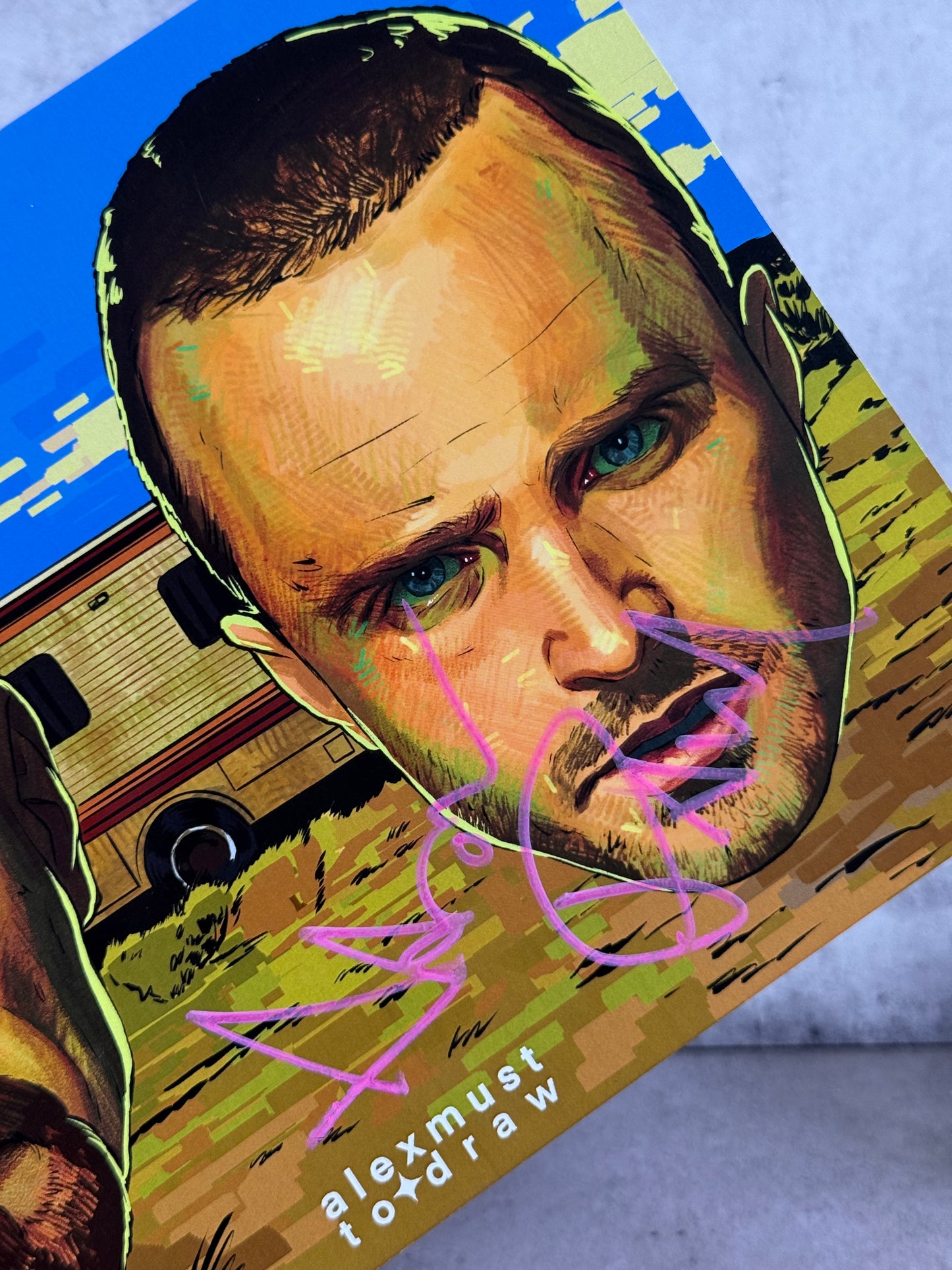 Foto Jessie Pinkman firmada por Aaron Paul (JSA)