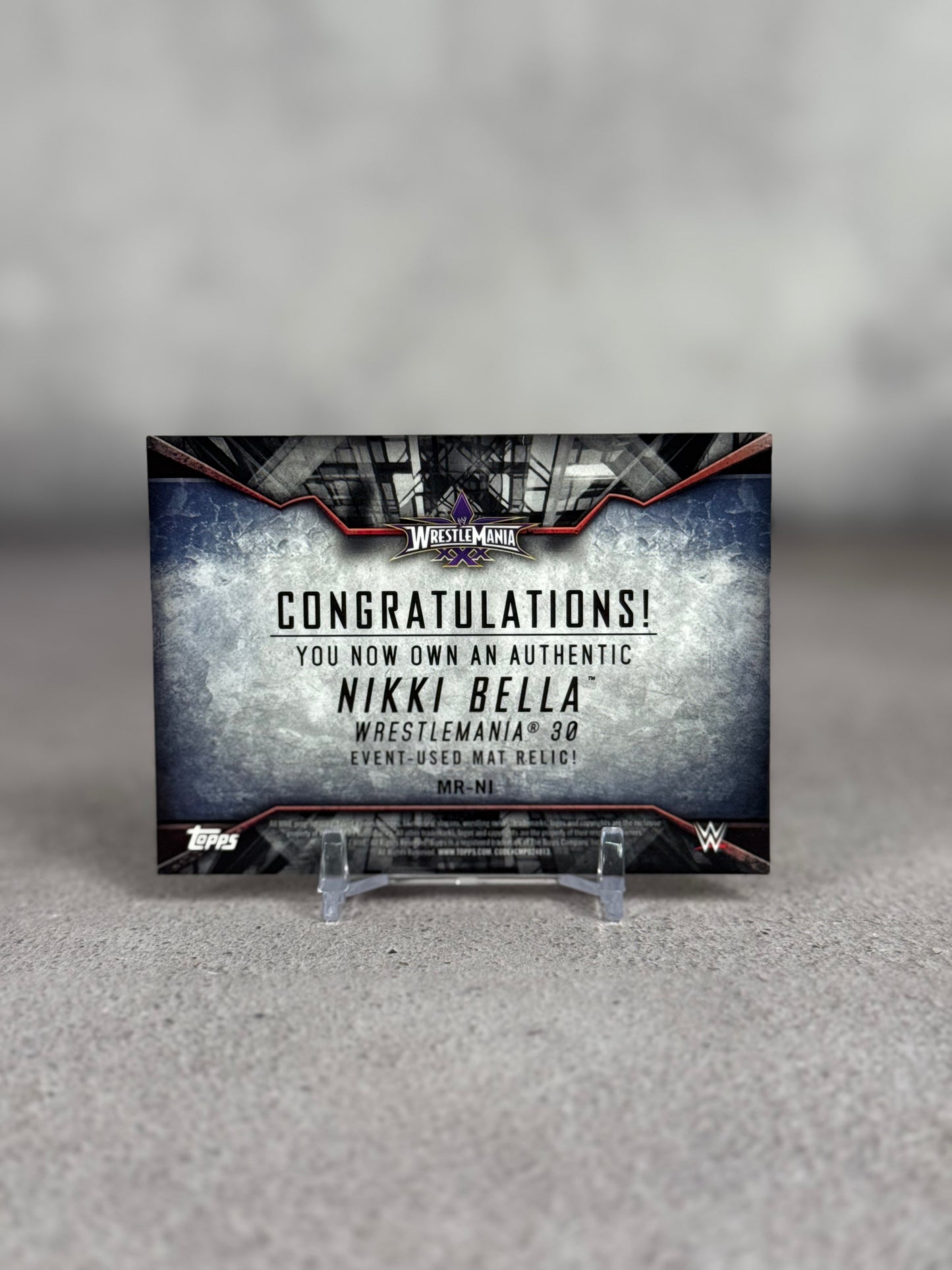 Tarjeta Nikki Bella WM30 relic /199