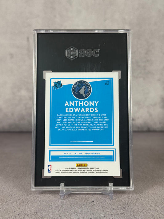 Anthony Edwards Rated Rookie Donruss Optic 2020–21 – SGC 10