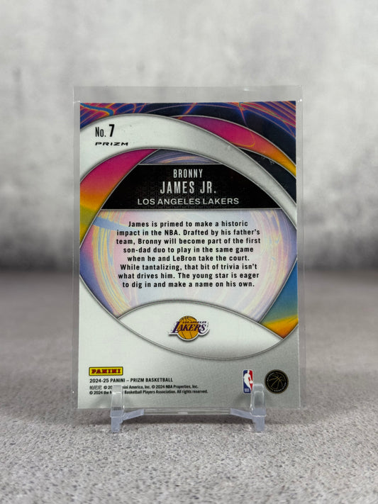 Tarjeta Panini Prizm Bronny James Jr Rookie Instant Impact