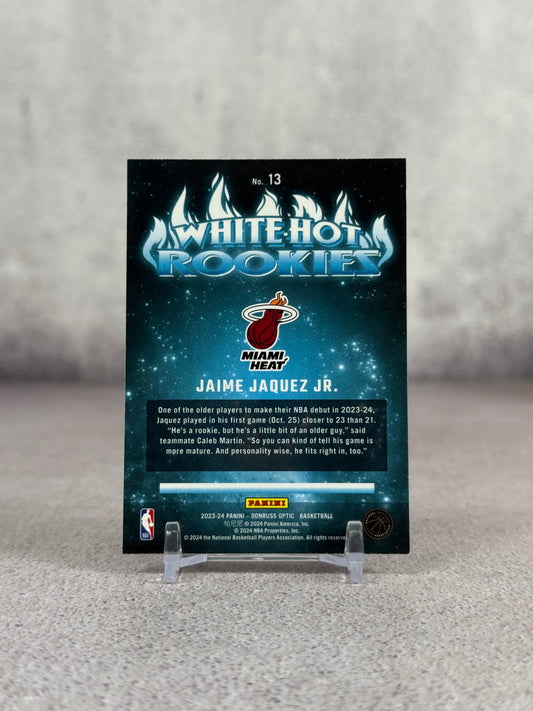 Tarjeta Donruss Optic 2024 Jaime Jaquez Jr White Hot Rookies