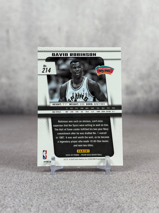 Tarjeta Panini Prizm Legends David Robinson 093/199 numerada