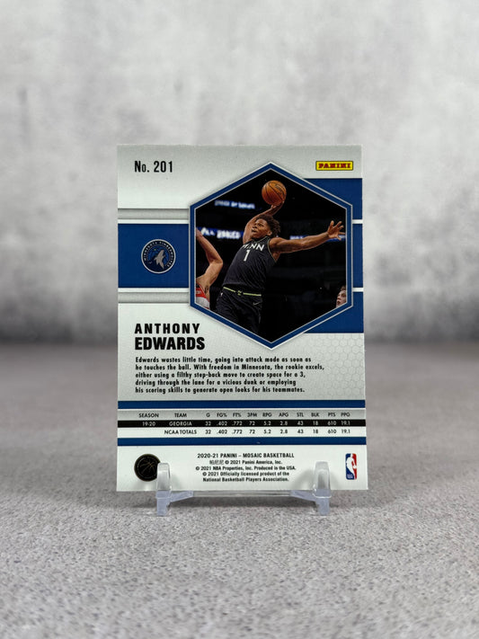 Tarjeta Panini Mosaic 2021 Anthony Edwards Rookie NBA