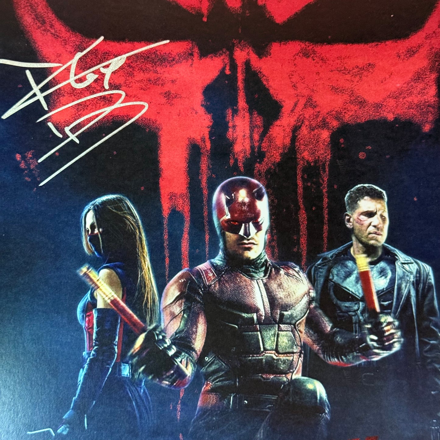 Poster Daredevil firmado por Charlie Cox certificado por SWAU