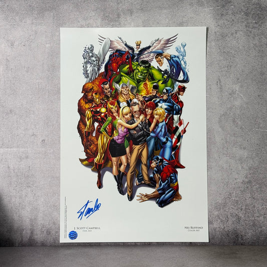 Print J Scott Campbell firmado por Stan Lee