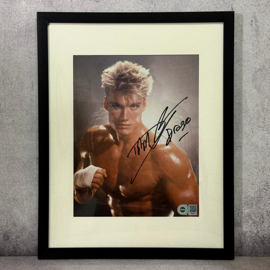 Foto Ivan Drago Rocky firmado por Dolph Lundgren (SWAU)