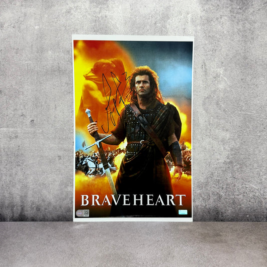 Poster Braveheart firmado por Mel Gibson (Celebrity Authentics y SWAU)