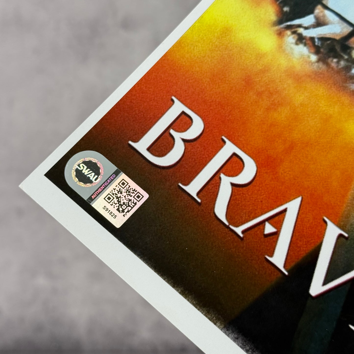 Poster Braveheart firmado por Mel Gibson (Celebrity Authentics y SWAU)