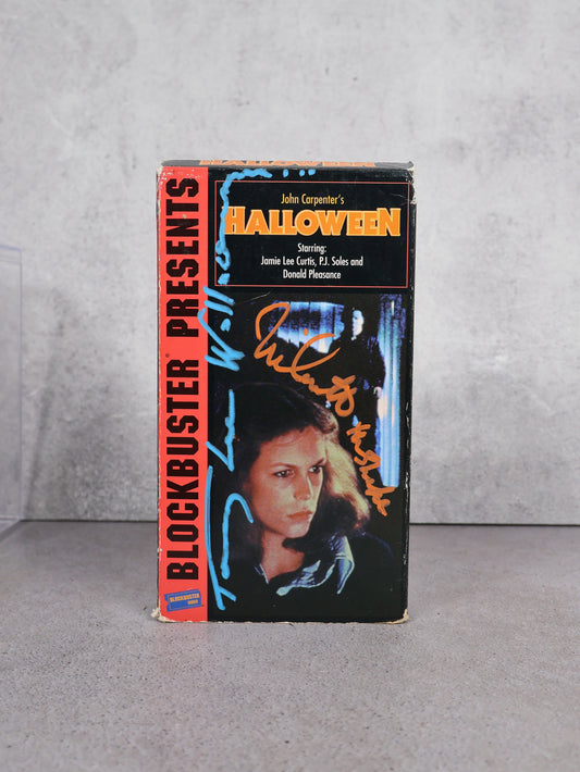 VHS Halloween firmado por Nick Castle y Tommy Lee Wallace | SWAU