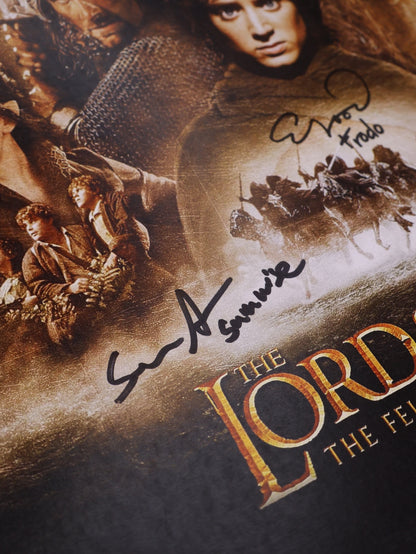 Poster LOTR firmado por Elijah Wood y Sean Astin | SWAU