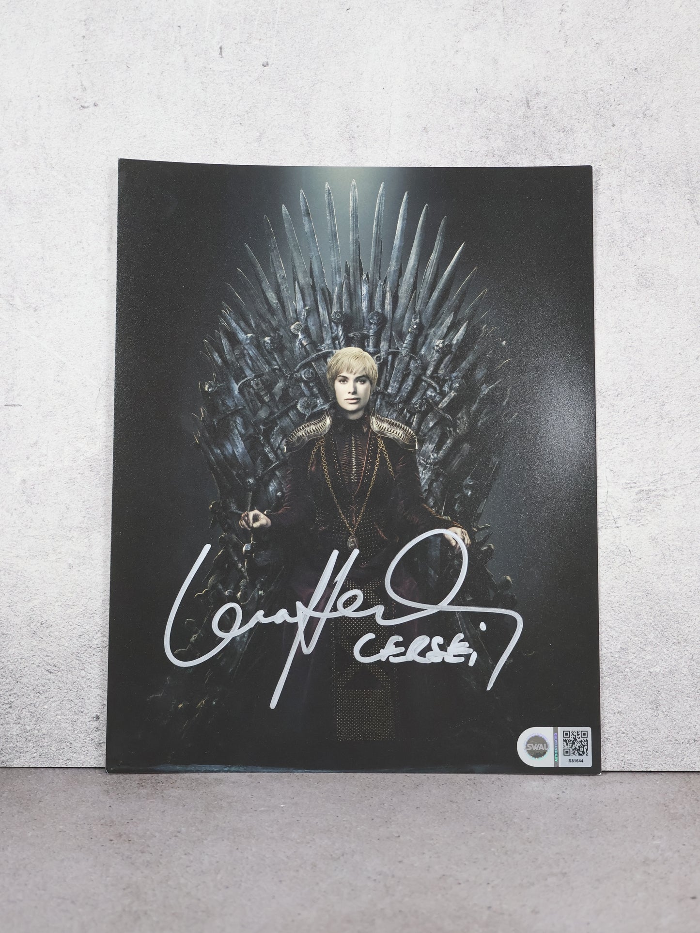 Foto Cersei firmado por Lena Headey | SWAU