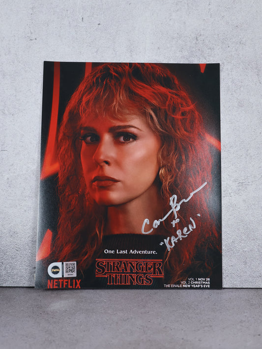 Foto Karen Wheeler firmada por Cara Buono  SWAU
